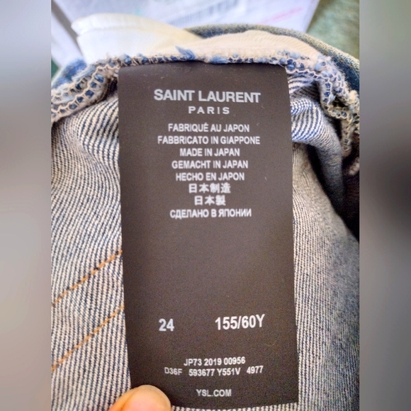 NEW AUTHENTIC Yves Saint Laurent Long Denim Skirt - Picture 10 of 12